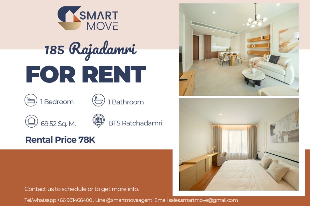 For RentCondoWitthayu, Chidlom, Langsuan, Ploenchit : 🔥 For Rent !! high floor 16++, garden view, East Facing!!🔥 Code C20221203396..........185 Rajadamri, 1 bedroom, 1 bathroom, furnished, ready to move in📣📣
