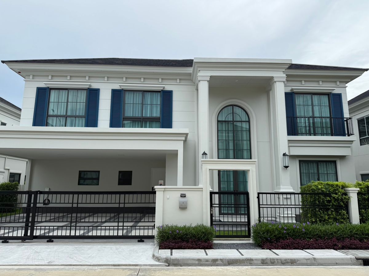 ให้เช่าบ้านบางนา แบริ่ง ลาซาล : ให้เช่าบ้านเดี่ยวย่านบางนา ใกล้ Mega Bangna : โครงการ เศรษฐสิริ บางนา กม.10 , 4 ห้องนอน 5 ห้องน้ำ 3 ที่จอด พร้อมห้องแม่บ้าน