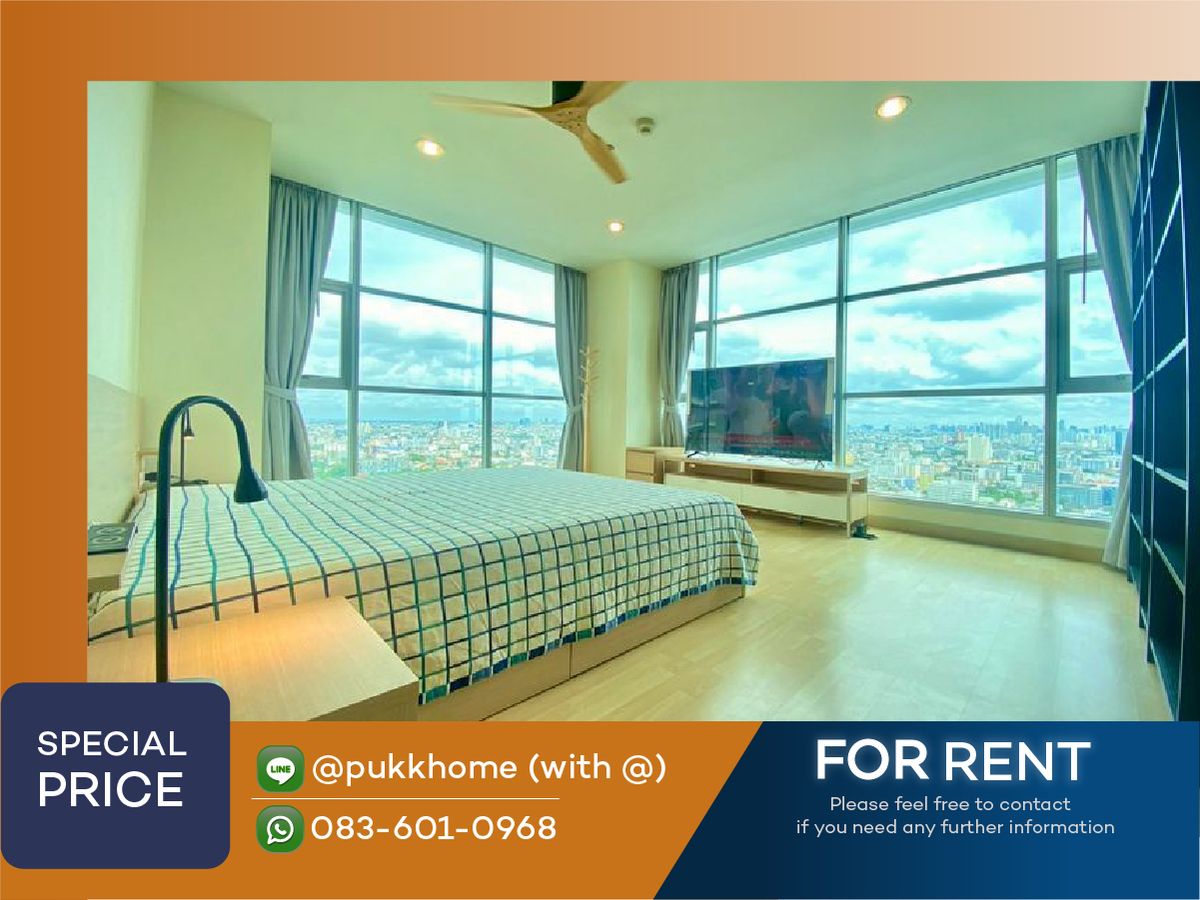 For RentCondoRatchadapisek, Huaikwang, Suttisan : Rhythm Rachada 📍2 Bedroom 72 SQ.M.  Fully Furnished 📞Line @pukkhome (with @)