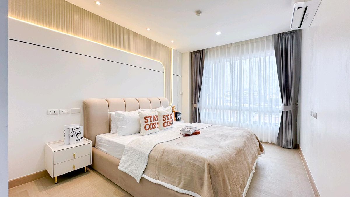 For SaleCondoLadprao101, Happy Land, The Mall Bang Kapi : 🥰 Happy the owner Both pets 🐶🐱 Can raise animals. Very large room. 2 beds. Happy Ladprao 101🫶😙🫶