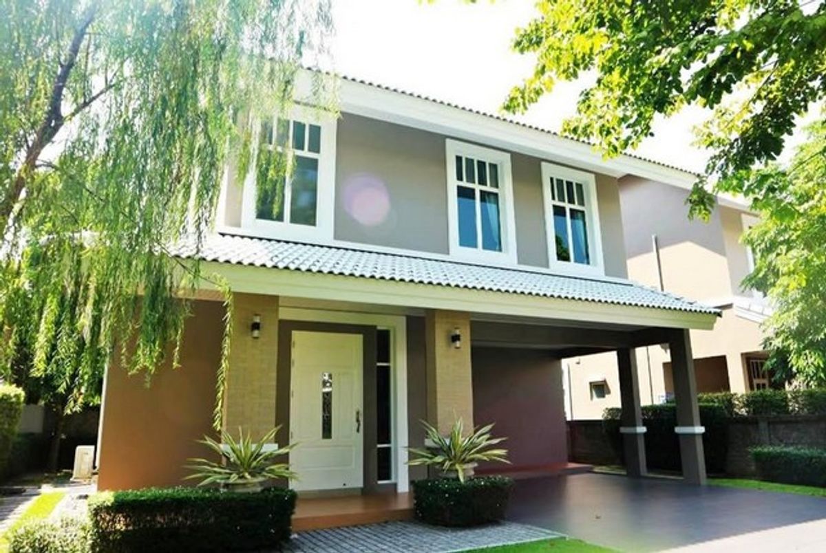 For RentHouseNawamin, Ramindra : HR2880 for rent a new house, Milon Residence Ram Inthra Village, after the corner is ready to move in. Complete furniture