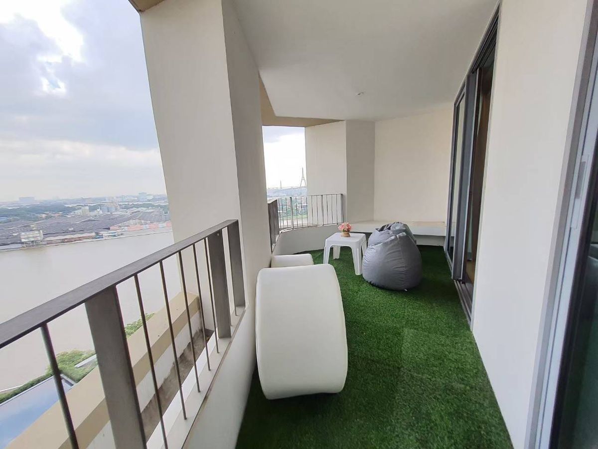 For RentCondoRama3 (Riverside),Satupadit : 🔥Urgent for Rent🔥 The Pano Rama 3, spacious room with Chao Phraya River view, fully furnished, ready to move in