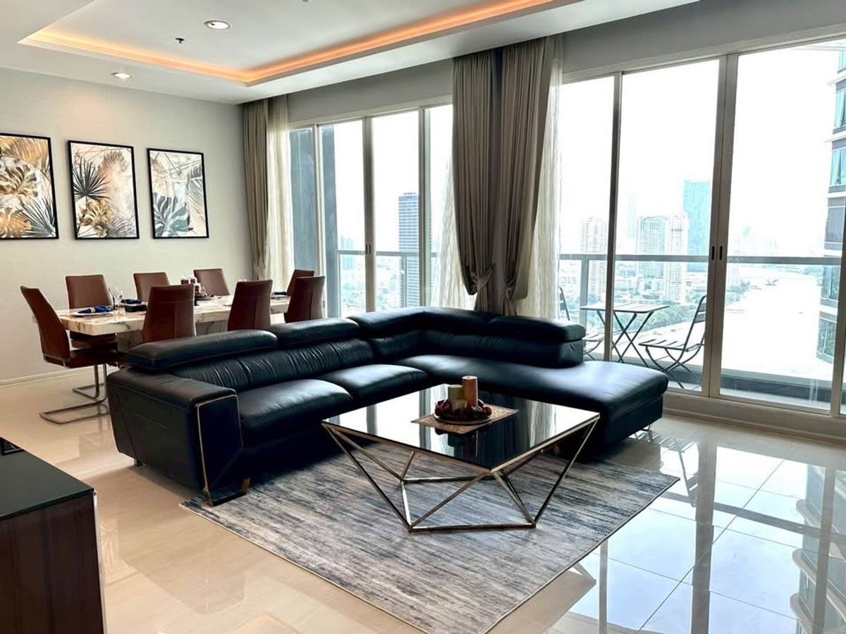 ให้เช่าคอนโดสาทร นราธิวาส : Menam Residences – Luxury Riverfront Living 3 Bedroom for rent 