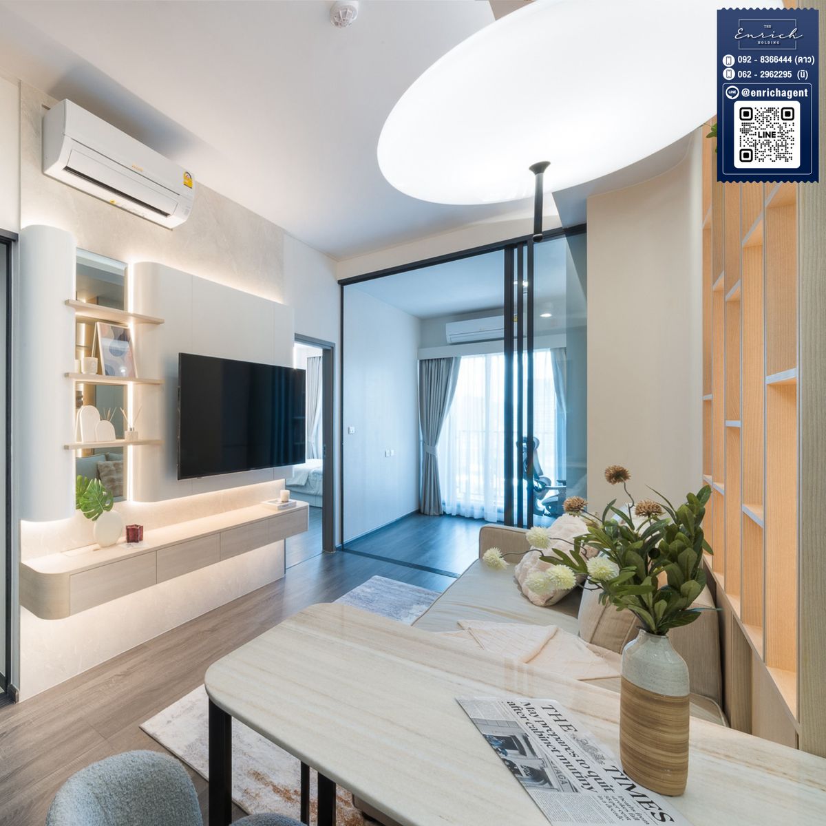 ให้เช่าคอนโดคลองเตย กล้วยน้ำไท : 💙ให้เช่า IDEO Sukhumvit Rama 4 ห้องใหม่ ไม่เคยปล่อยเช่า วิวเมือง BTS พระโขนง💙 โทร.  092-8366444 ดาว // Line id : @enrichagent