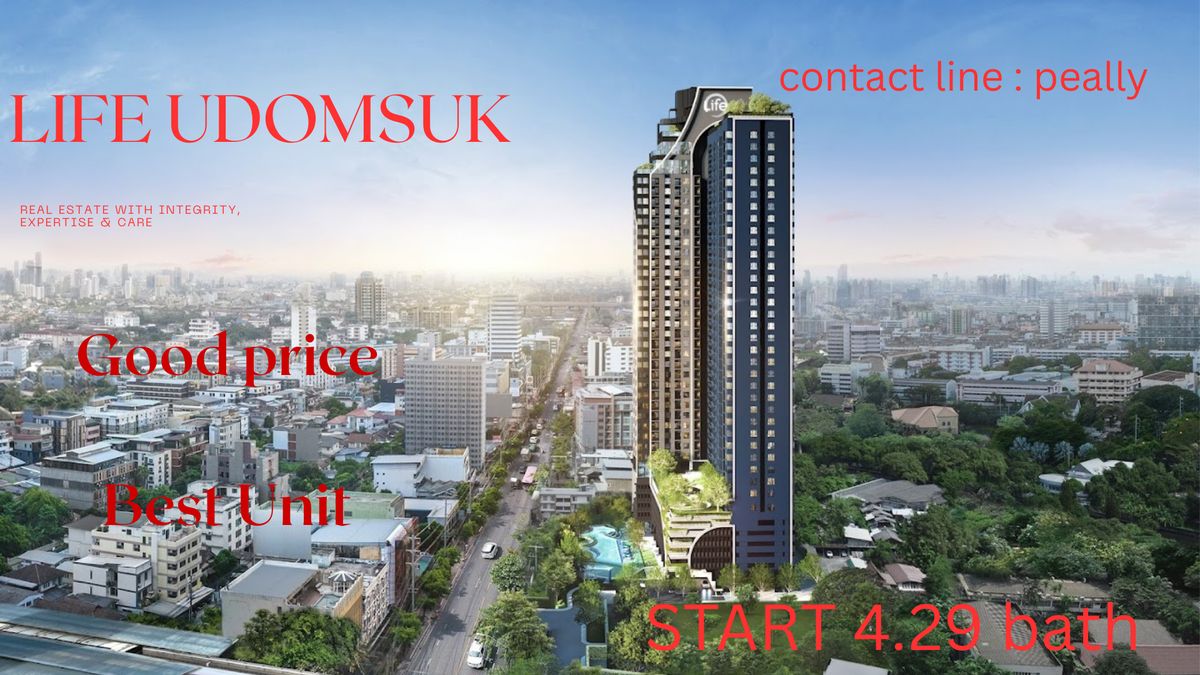 For SaleCondo : Pre sell life udomsuk station ราคาดียังมีห้องเหลืออยู่ 