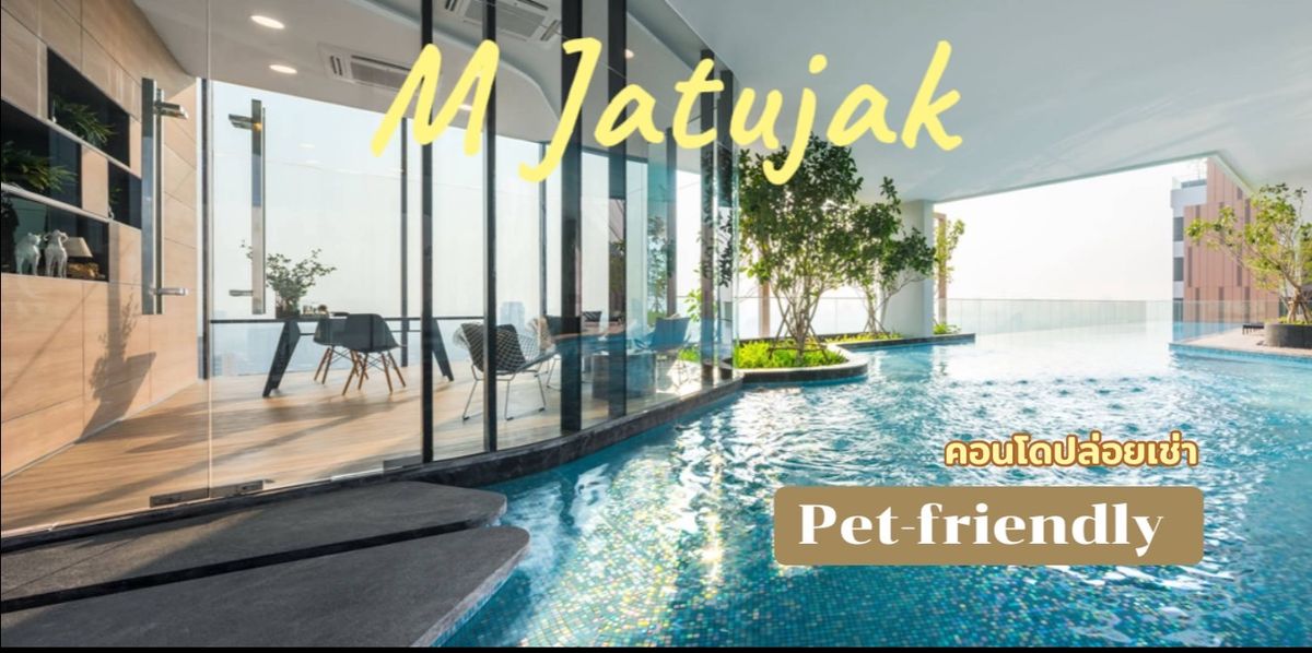 ให้เช่าคอนโดสะพานควาย จตุจักร : คอนโด petfriendly เลี้ยงสัตว์ได้ M JATUJAK  พร้อมเข้าอยู่ ใกล้ BTS หมอชิต MRT จตุจักร