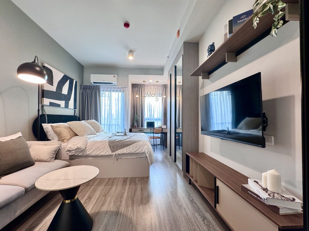 For RentCondoSeri Thai, Ramkhamhaeng Nida : [For Rent] Modern 1-Bedroom Condo @ Ideo Ramkamhaeng Lamsali Station