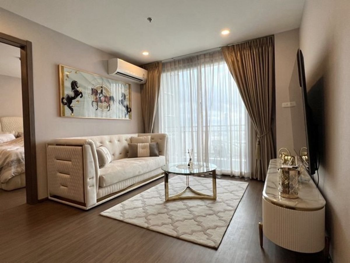For RentCondoRatchadapisek, Huaikwang, Suttisan : Condo for rent, Ashan, Ratchada, size 44 sq.m., 1 bedroom, 2nd floor, Building A, ready to move in