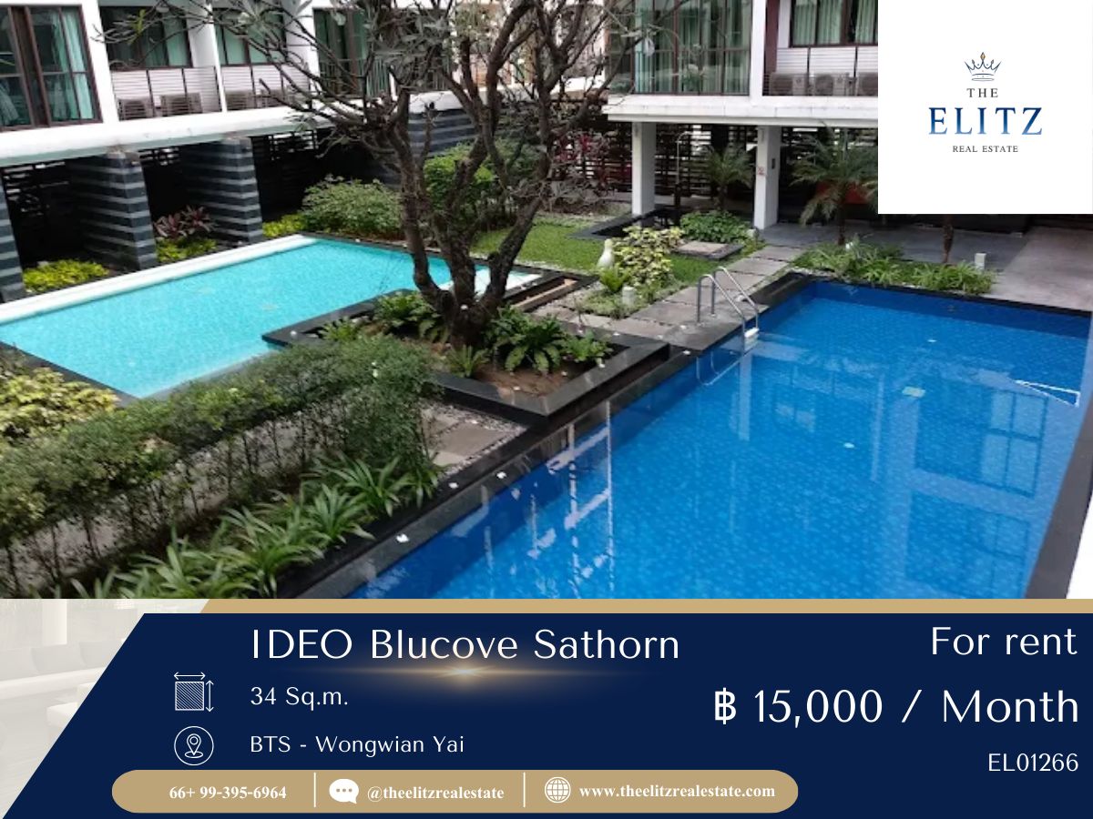 For RentCondoWongwianyai, Charoennakor : ✨ Full value, Ideo BloCoove Sathorn, beautiful room with free internet throughout the contract 💯