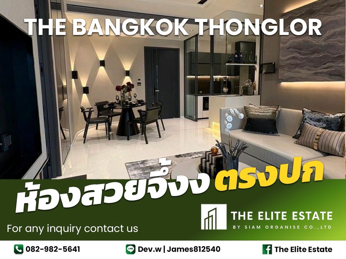 For RentCondoSukhumvit, Asoke, Thonglor : 🔑✨ Exclusive Offer – Fully Furnished Condo at The Bangkok Thonglor 🚝 Near BTS Thonglor 