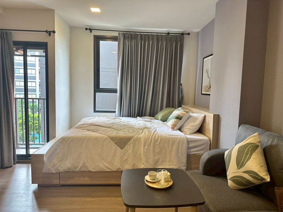 For RentCondoBangna, Bearing, Lasalle : Condo for rent, The Muve Bangna Fully Furnished, 24 square meters, 4th floor, near Bangna-Trat Road, Studio Room, Soi Premruethai, Bang Kaew Subdistrict, Bang Phli District, Samut Prakan Province.