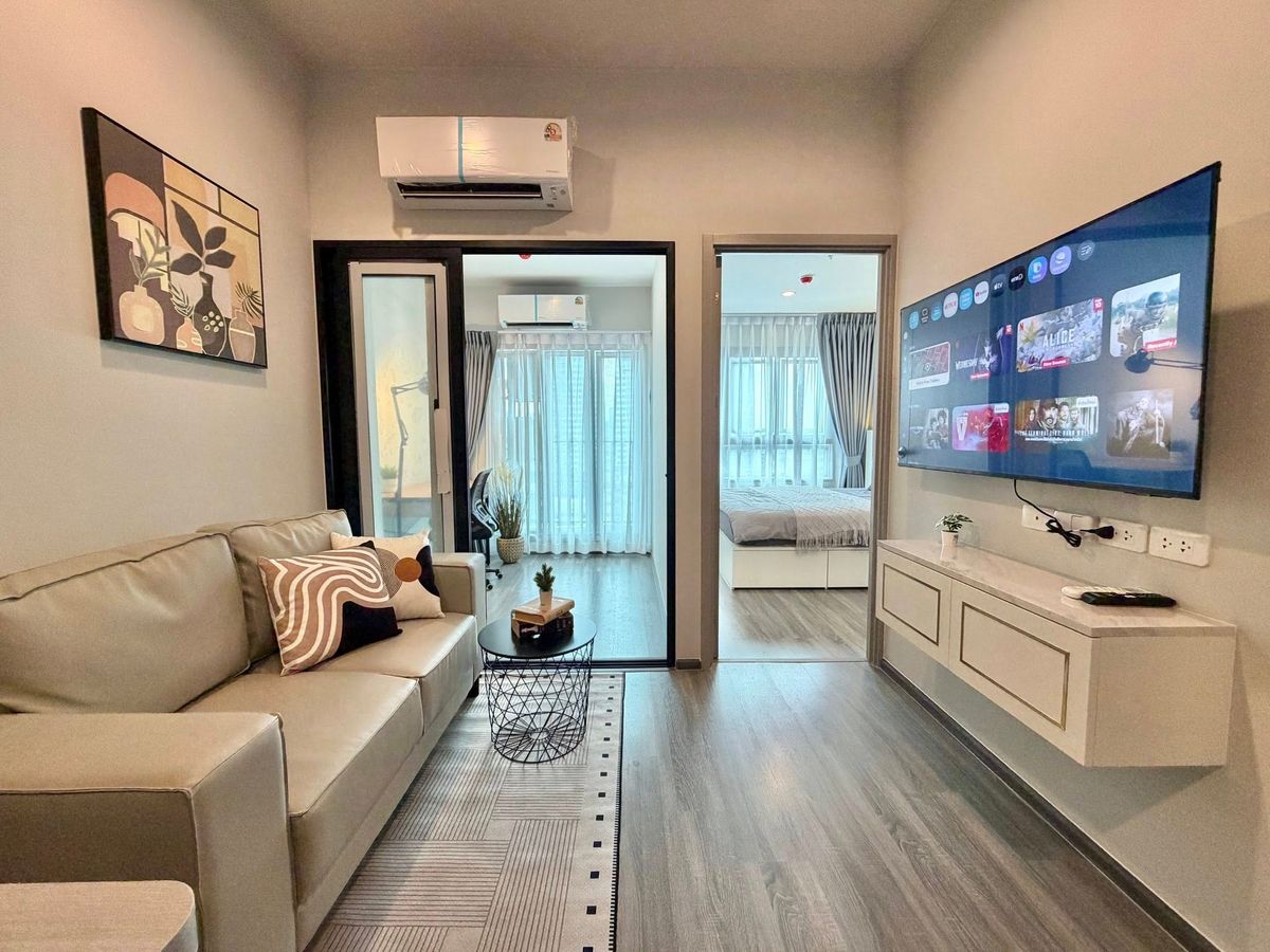 ให้เช่าคอนโดเสรีไทย-นิด้า : ✨ห้องใหม่แต่งสวย แยกสัดส่วนชัดเจน✨ 1Bed+ ห้องนอน พร้อมห้องทำงาน คอนโด IDEO รามคำแหง 50ม. ถึง MRTลำสาลี