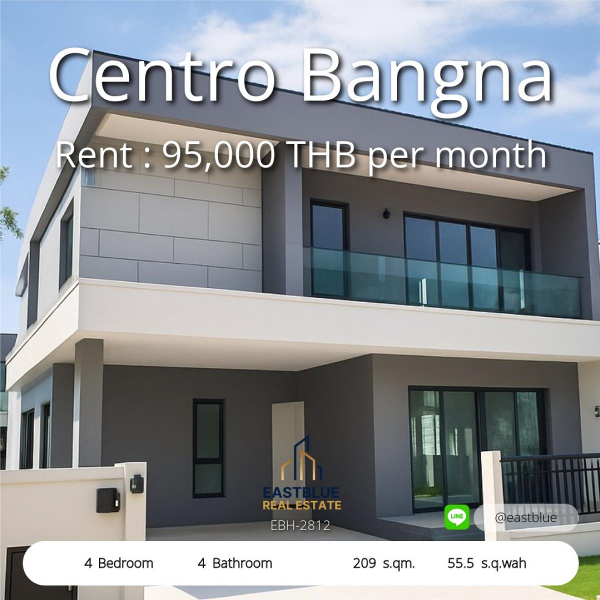 ให้เช่าบ้านบางนา แบริ่ง ลาซาล : บ้านหรู 4 ห้องนอน ใจกลางบางนา พร้อมเข้าอยู่! 
Luxury 4-Bedroom Home in Bangna, Ready to Move In!