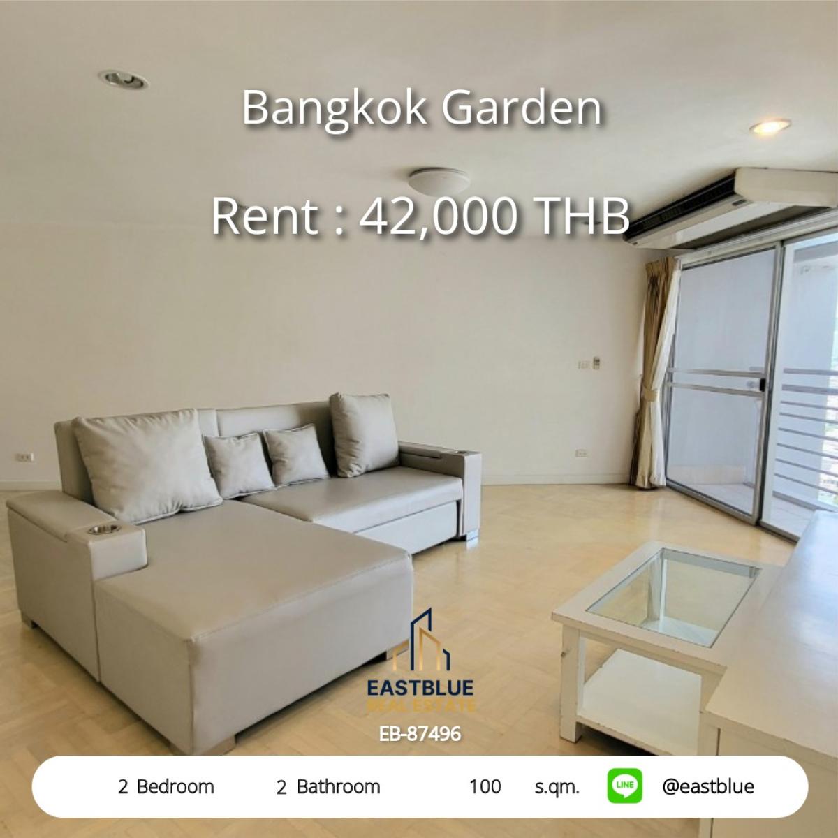 For RentCondoRama3 (Riverside),Satupadit : Rent a luxury condo with 2 bedrooms, 100 sq.m., in the heart of Bangkok, near BTS Chong Nonsi
Bangkok Garden with complete facilities for only 42,000 THB/month!
