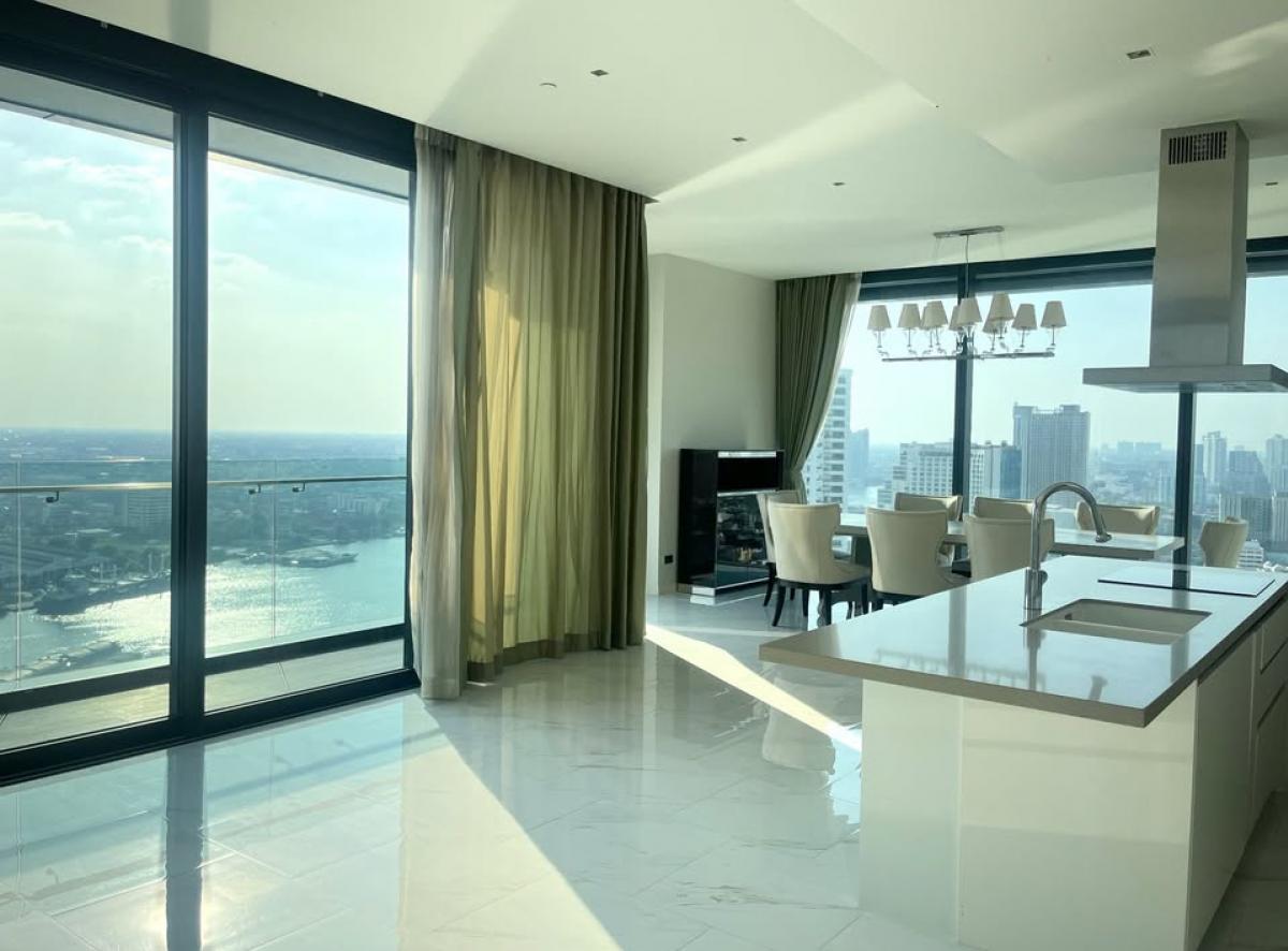 For SaleCondoRama3 (Riverside),Satupadit : Luxury on the Chao Phraya River!4 bedrooms, fully furnished at Canapaya Residences for only 60 million!