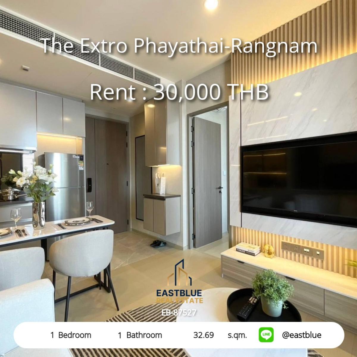 ให้เช่าคอนโดราชเทวี พญาไท : 28/02/2026, เช่าคอนโด The Extro Phayathai-Rangnam 
ใกล้ BTS Victory Monument พร้อมสิ่งอำนวยความสะดวกครบครัน!