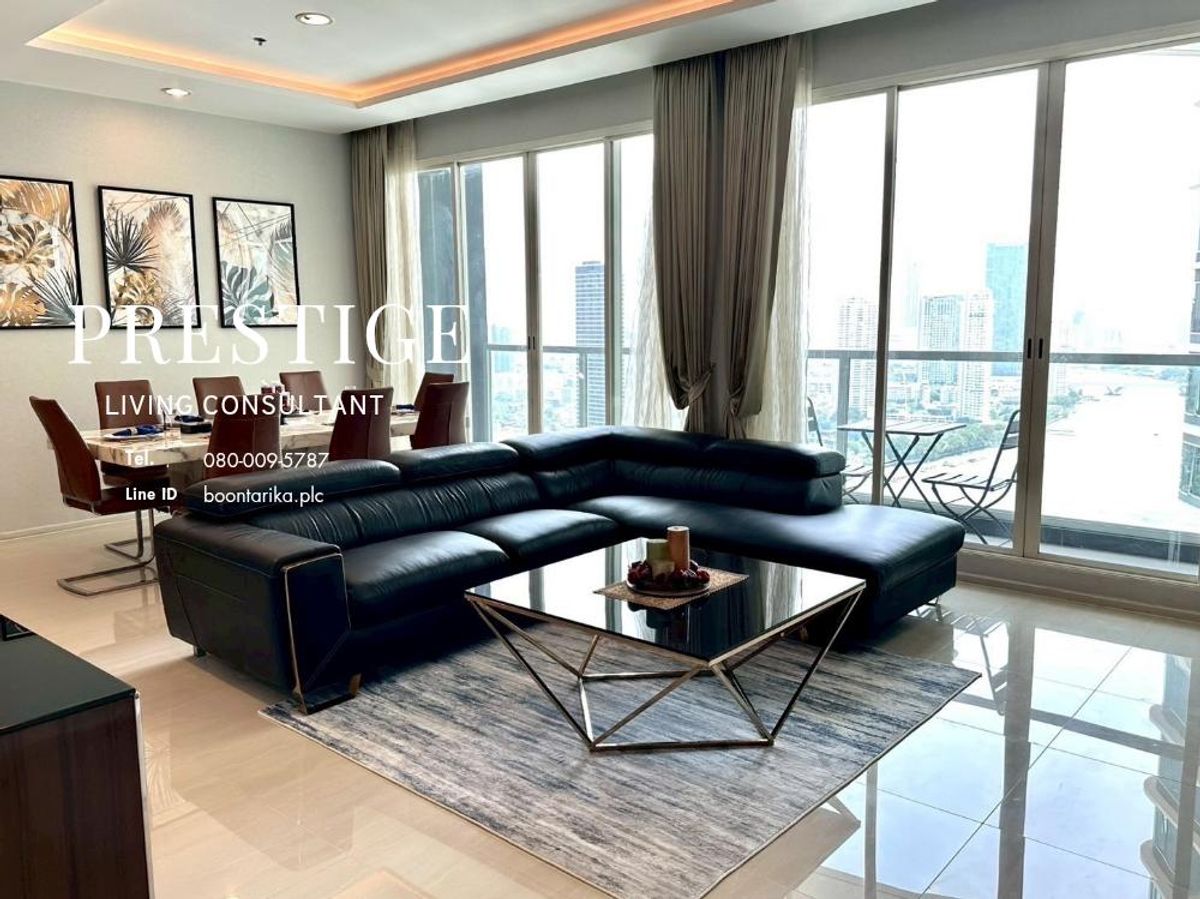 ให้เช่าคอนโดสาทร นราธิวาส : 📌For RENT เช่า | Menam Residences - 3BR (160 sqm) 120,000 THB