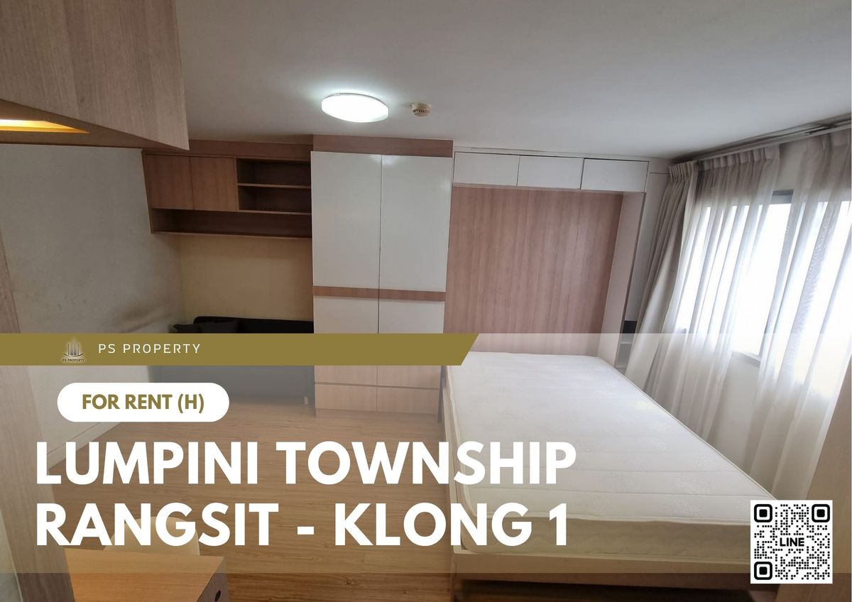 For RentCondoPathum Thani,Rangsit, Thammasat : For rent 📍 Lumpini Township Rangsit - Klong 1 📍 Fully furnished and equipped, near Future Park Rangsit