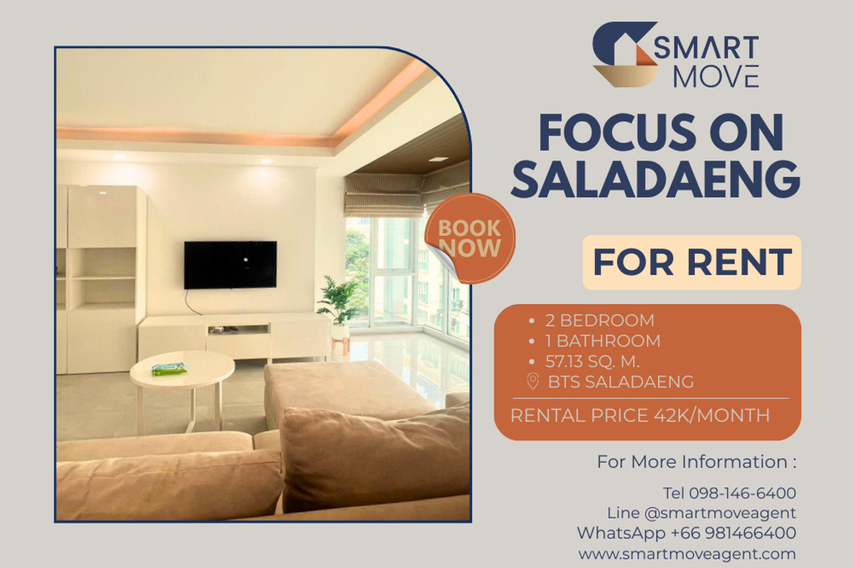 For RentCondoSilom, Saladaeng, Bangrak : 🔥 For Rent !! corner room, Wide living room !! 🔥 Code C20240400023..........Focus On Saladaeng, 2 bedroom, 1 bathroom, furnished, ready to move in 📣📣