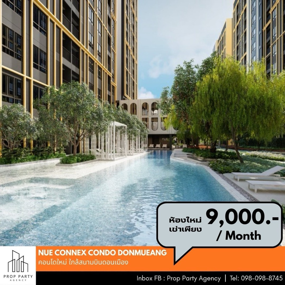 For RentCondoVipawadee, Don Mueang, Lak Si : [For rent] Condo Nue Connex Don Mueang (New Connex Don Mueang)Near Don Mueang Airport Near the green and red lines.