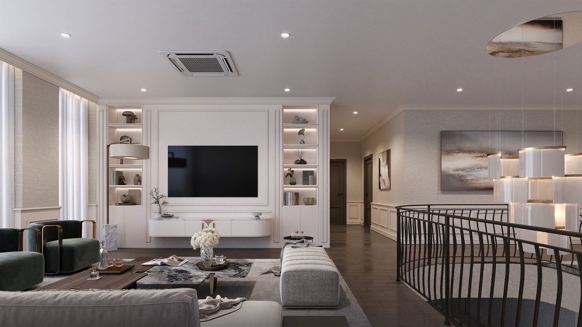 For SaleHouseKaset Nawamin,Ladplakao : ✨ European-Style Luxury House at Grand Bangkok Boulevard – 5 Bedrooms, 6 Bathrooms, 591 sq.m. Usable Area, Premium Corner Plot with High Privacy, Close to Ramintra–Kaset Nawamin Roads