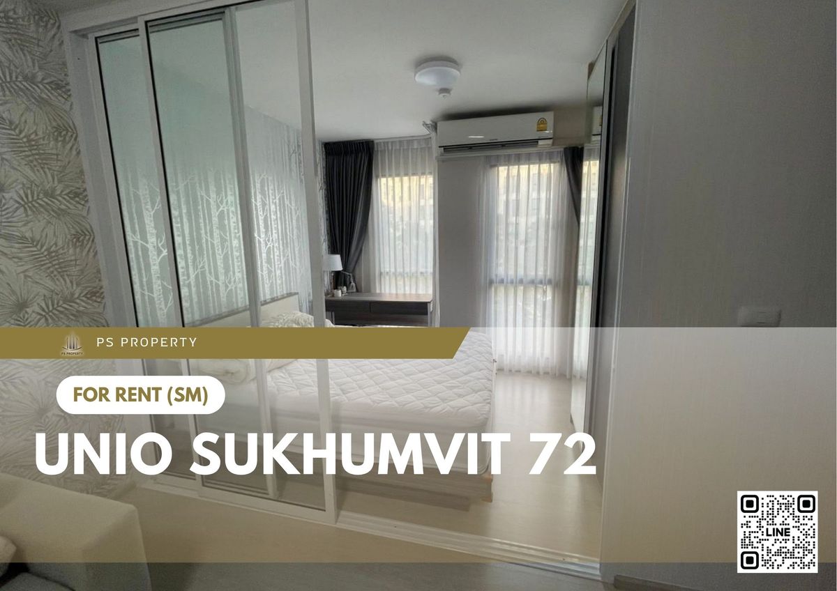 For RentCondoBangna, Bearing, Lasalle : For rent 📍 Unio Sukhumvit 72 📍 Fully furnished and equipped, near BTS Bearing