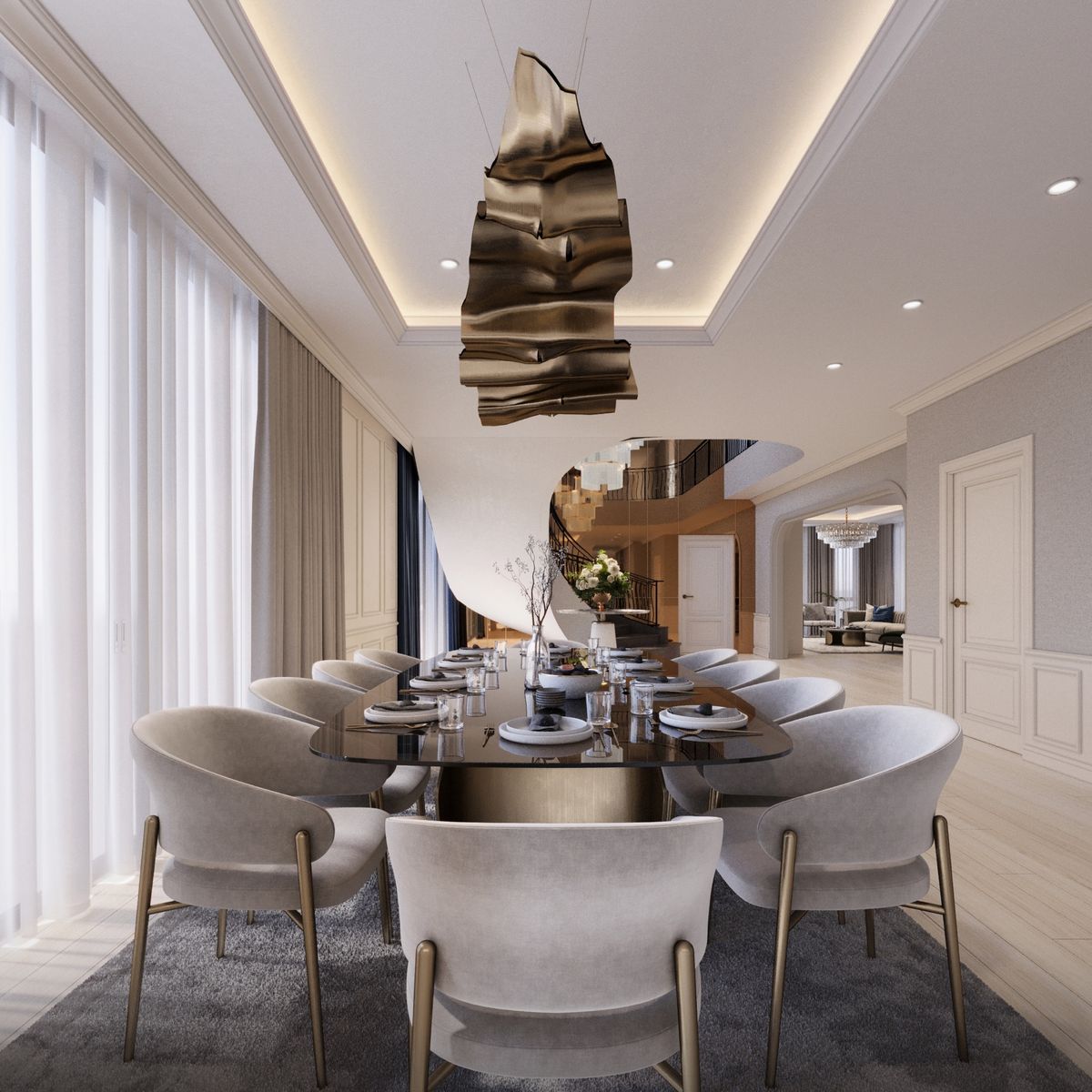 For SaleHouseKaset Nawamin,Ladplakao : ✨ European-Style Luxury House at Grand Bangkok Boulevard – 5 Bedrooms, 6 Bathrooms, 591 sq.m. Usable Area, Premium Corner Plot with High Privacy, Close to Ramintra–Kaset Nawamin Roads