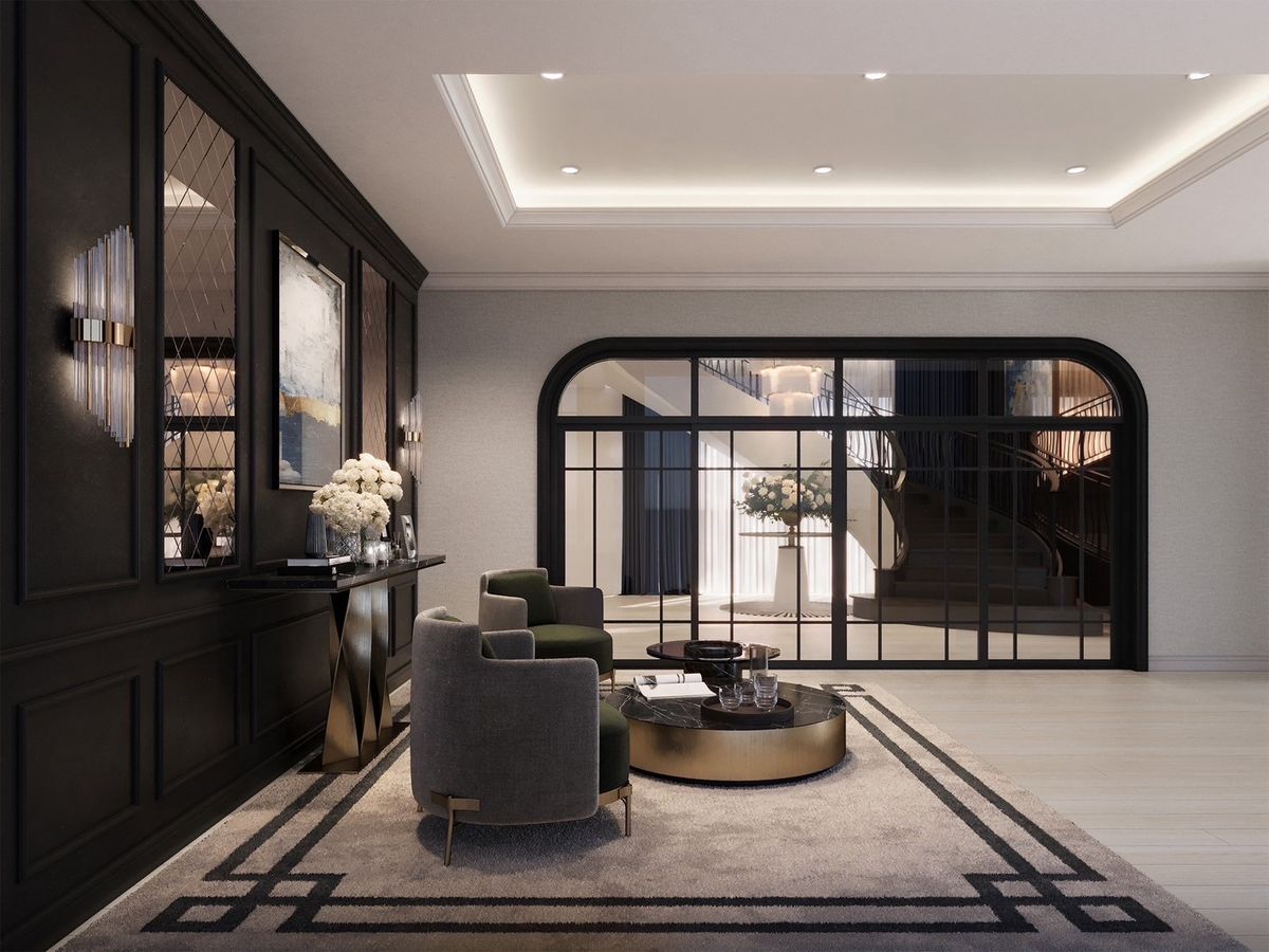 For SaleHouseKaset Nawamin,Ladplakao : ✨ European-Style Luxury House at Grand Bangkok Boulevard – 5 Bedrooms, 6 Bathrooms, 591 sq.m. Usable Area, Premium Corner Plot with High Privacy, Close to Ramintra–Kaset Nawamin Roads