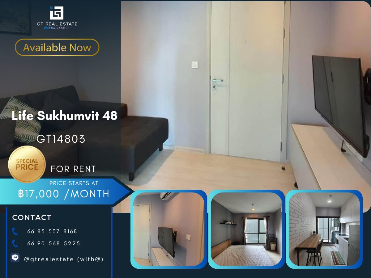 For RentCondoOnnut, Udomsuk : Life Sukhumvit 48 condo, convenient to travel, ready to move in Complete furniture, hurry to book !!