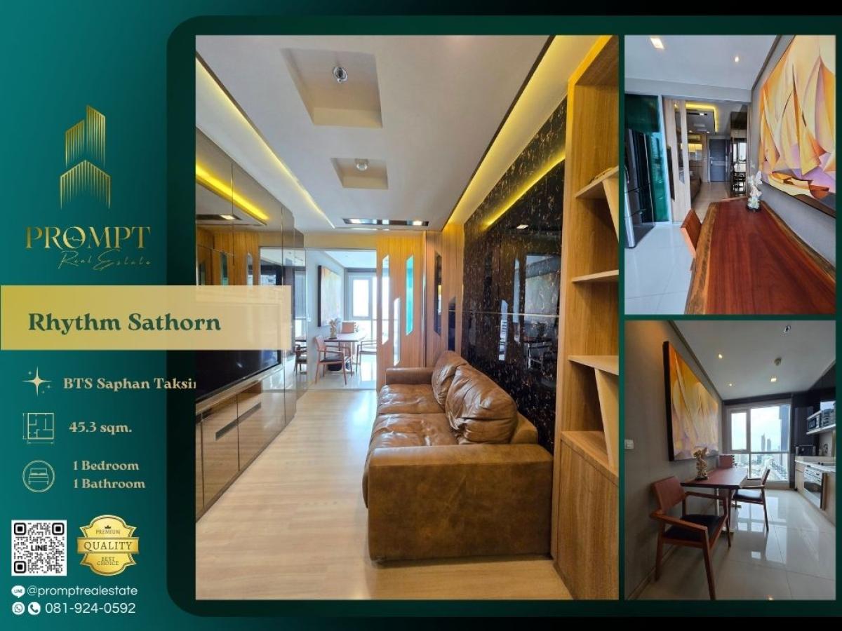 For RentCondoSathorn, Narathiwat : QR03974 - Rhythm Sathorn :  ริทึ่ม สาทร - BTS Saphan Taksin/ Robinson Bangrak/ Asiatique The Riverfront