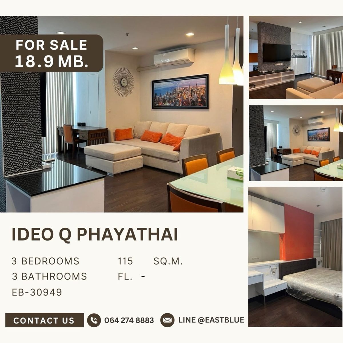 ขายคอนโดราชเทวี พญาไท : ✨ Rare Unit @ Ideo Q Phayathai ✨
3 ห้องนอน 3 ห้องน้ำ เพดานสูง ใจกลางเมือง
🚆 BTS พญาไทแค่ 50 ม. | Airport Link ✈️
💎 ขายเพียง 18.9 MB (พร้อมจบ ต่อรองได้)