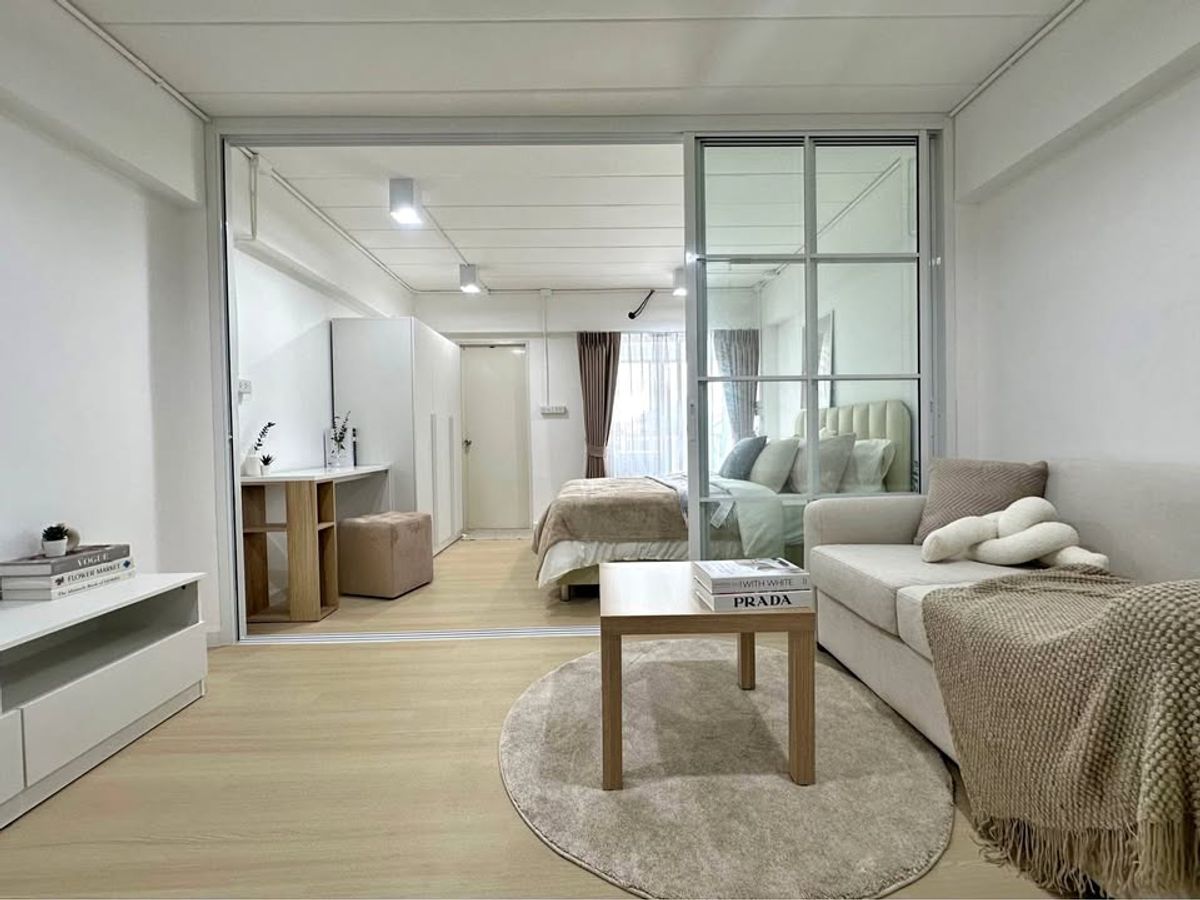 ขายคอนโดลาดพร้าว101 แฮปปี้แลนด์ : S2942 ขายห้องสวย Studio zone condo ห้องแต่งสวย เฟอร์นิเจอร์ใหม่