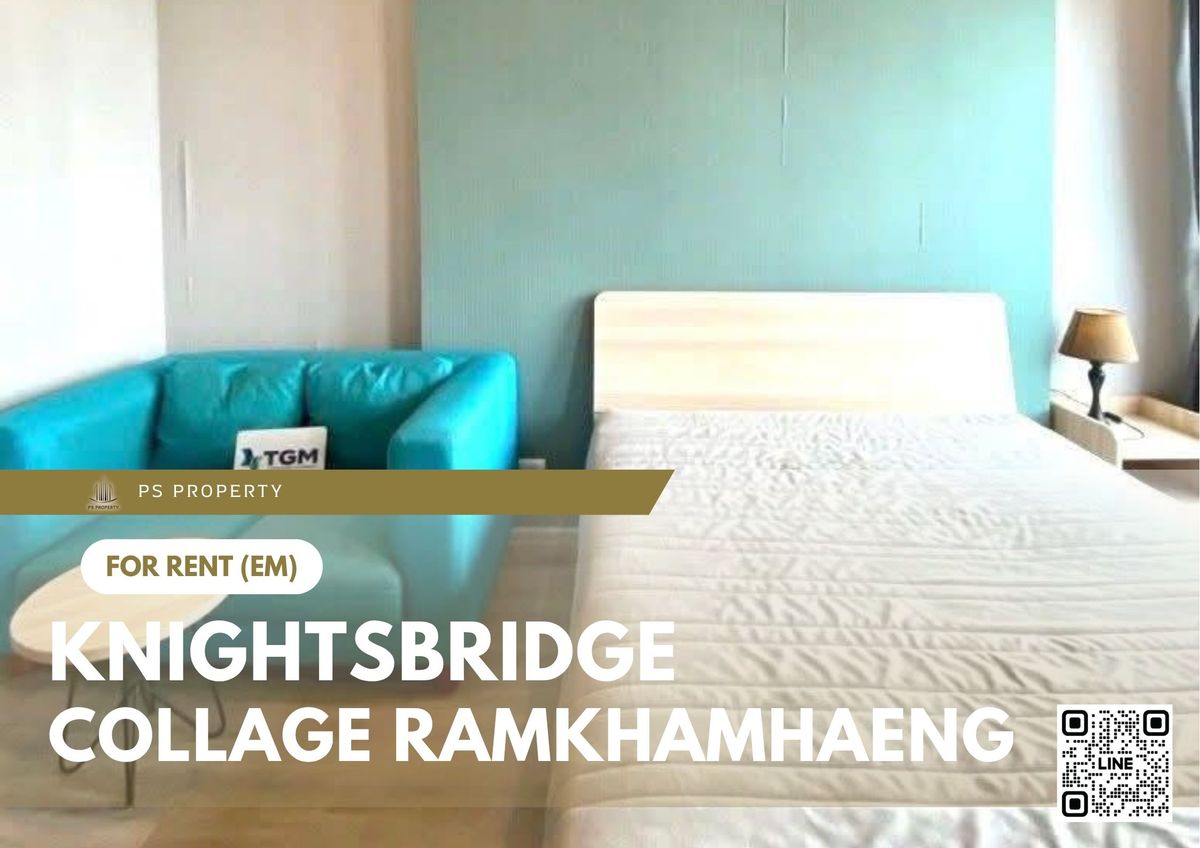 For RentCondoRamkhamhaeng, Hua Mak : For rent 📍 Knightsbridge Collage Ramkhamhaeng 📍 Fully furnished and equipped, next to Soi Ramkhamhaeng 42