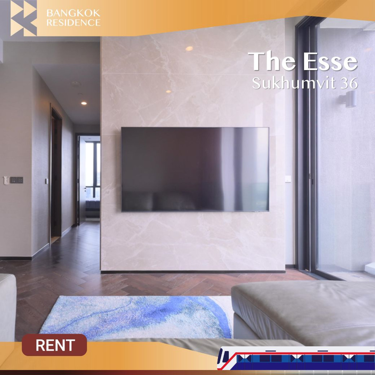For RentCondoSukhumvit, Asoke, Thonglor : The Esse Sukhumvit 36, 🌃 High Floor Unit with the Stunning River View 🌊  Near BTS Thonglo