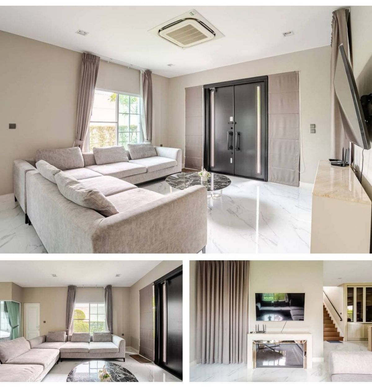 For RentHouseVipawadee, Don Mueang, Lak Si : Single house for rent 📍 Nantawan Ramintra-Paholyothin 50 📍 4 bedrooms, 4 bathrooms, fully furnished and equipped with appliances