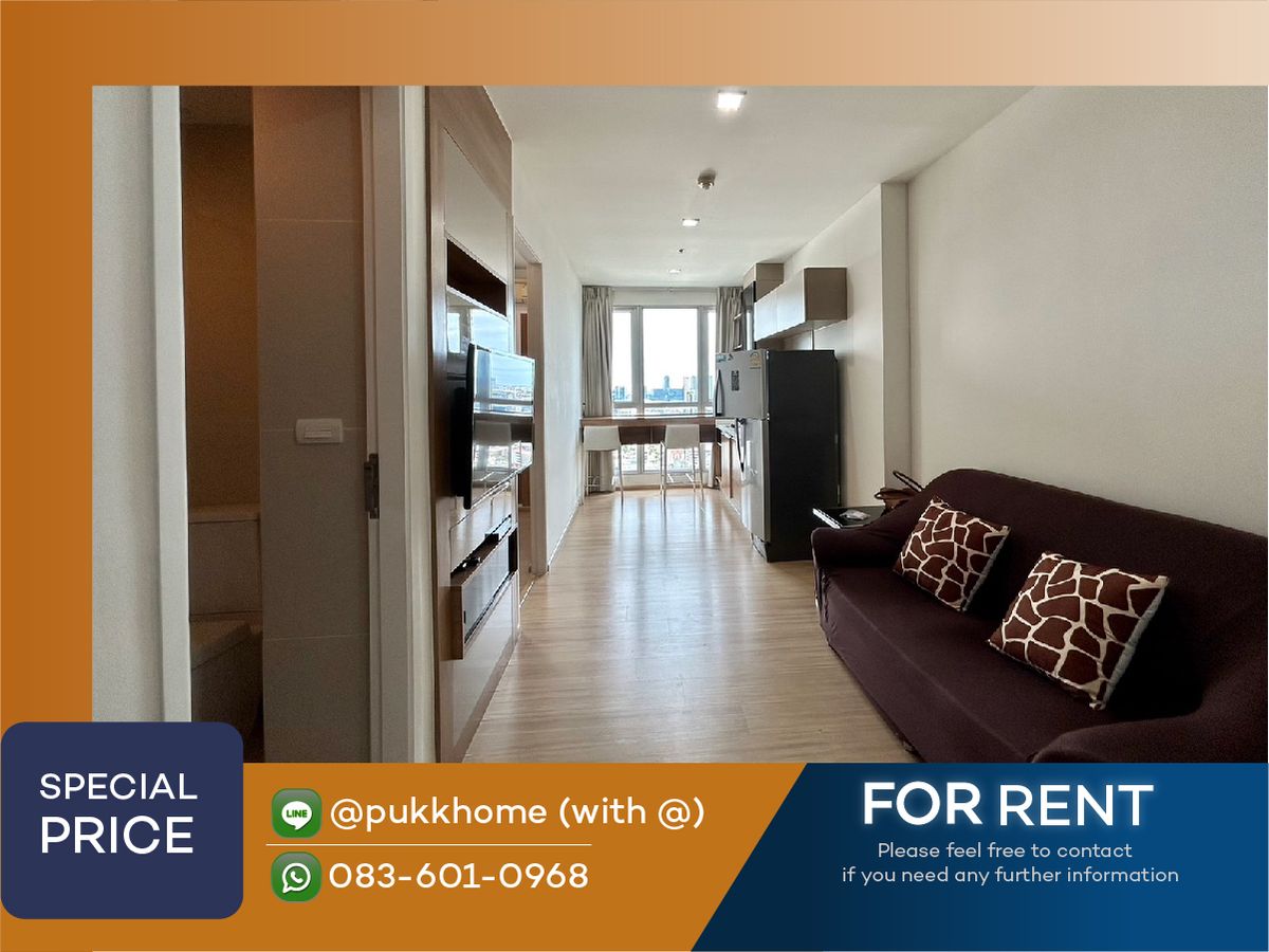 For RentCondoOnnut, Udomsuk : Rhythm Sukhumvit 50 | 35 sq.m. with Counter Bar 📞Line: @pukkhome (with @), 083-601-0968