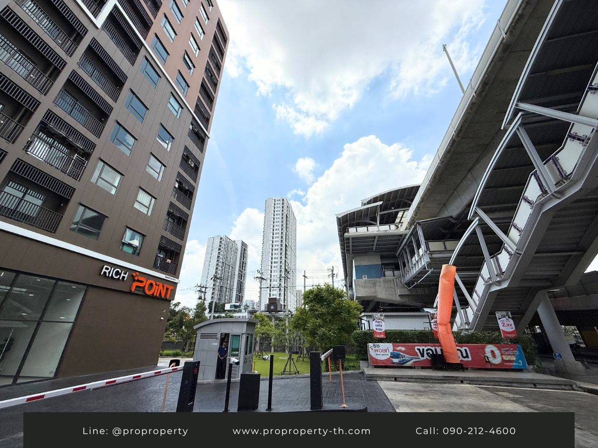 ให้เช่าคอนโดท่าพระ ตลาดพลู วุฒากาศ : ปล่อยเช่า คอนโดทำเลดี ติดรถไฟฟ้า BTS วุฒากาศ โครงการ Rich Point