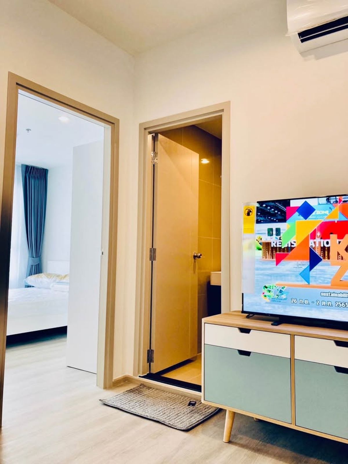 For RentCondoPinklao, Charansanitwong : Condo for rent, IDO Charan 70 - River View, 31.5 sq.m., 12th floor (with washing machines)
