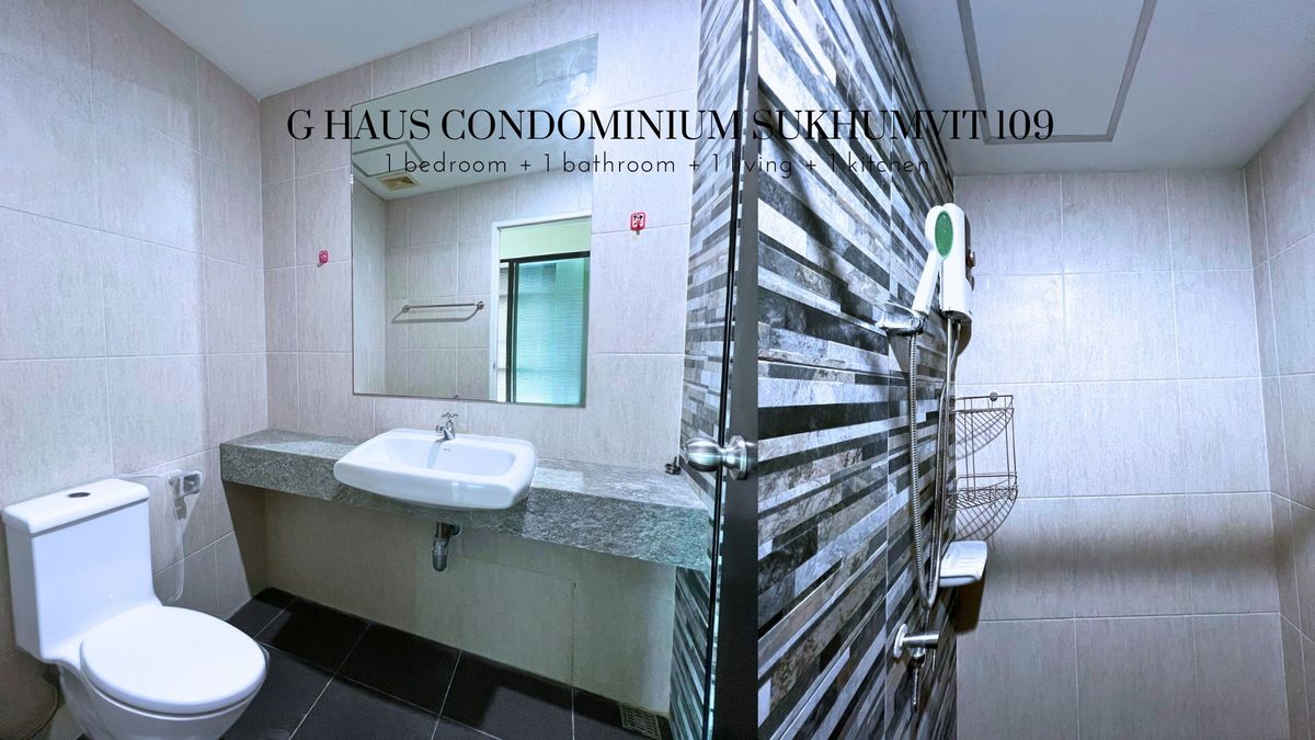 For SaleCondoBangna, Bearing, Lasalle : 🔥Hot Sale! G Haus Condo Sukhumvit 109 (41.54 sq m), 1 bedroom, 1 bathroom, Santikam 4
