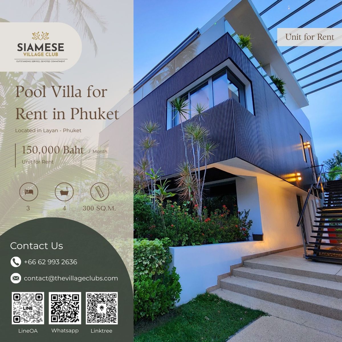 For RentPhuket : Pool Villa in Phuket for Rent