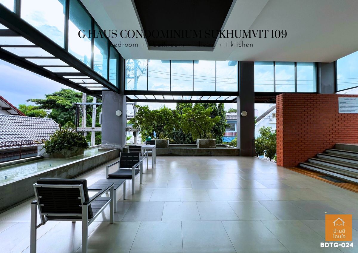 For SaleCondoBangna, Bearing, Lasalle : 🔥Hot Sale! G Haus Condo Sukhumvit 109 (41.54 sq m), 1 bedroom, 1 bathroom, Santikam 4