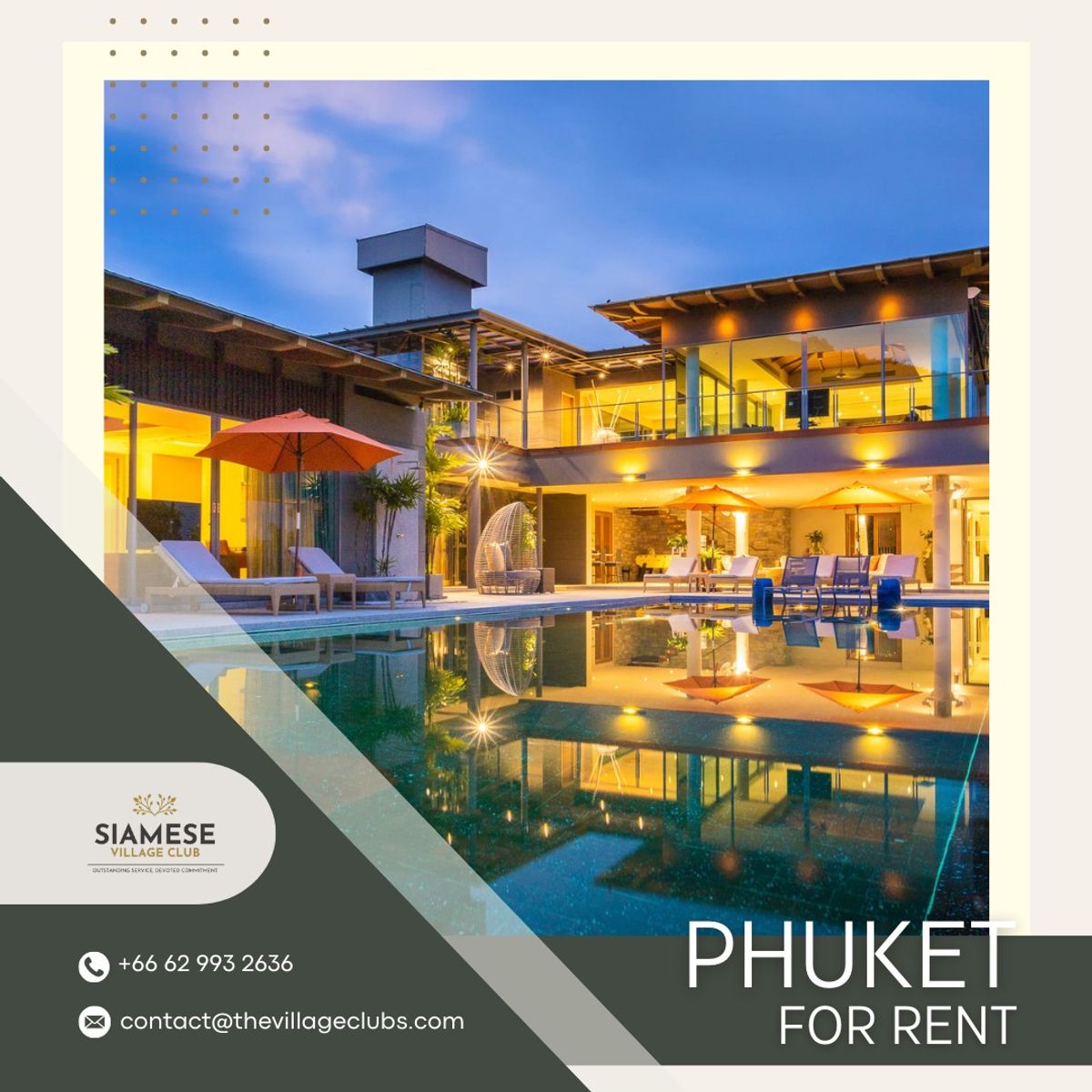 For RentPhuket : Luxury Pool Villa in Phuket for Rent!