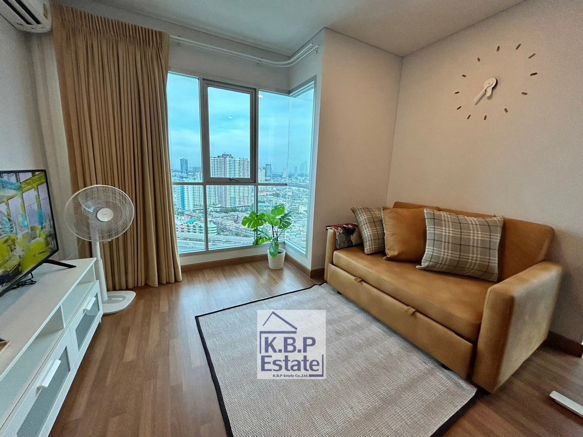 For RentCondoRama3 (Riverside),Satupadit : For rent, Lumpini Place Ratchada-Sathu, 1 bedroom, 36 sq m (corner room) 16,500 THB