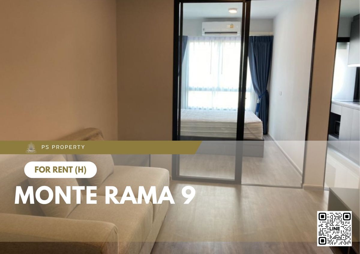 For RentCondoRama9, Petchburi, RCA : For rent ✨ Monte Rama 9 ✨ Fully furnished and equipped with appliances, near ARL Ramkhamhaeng