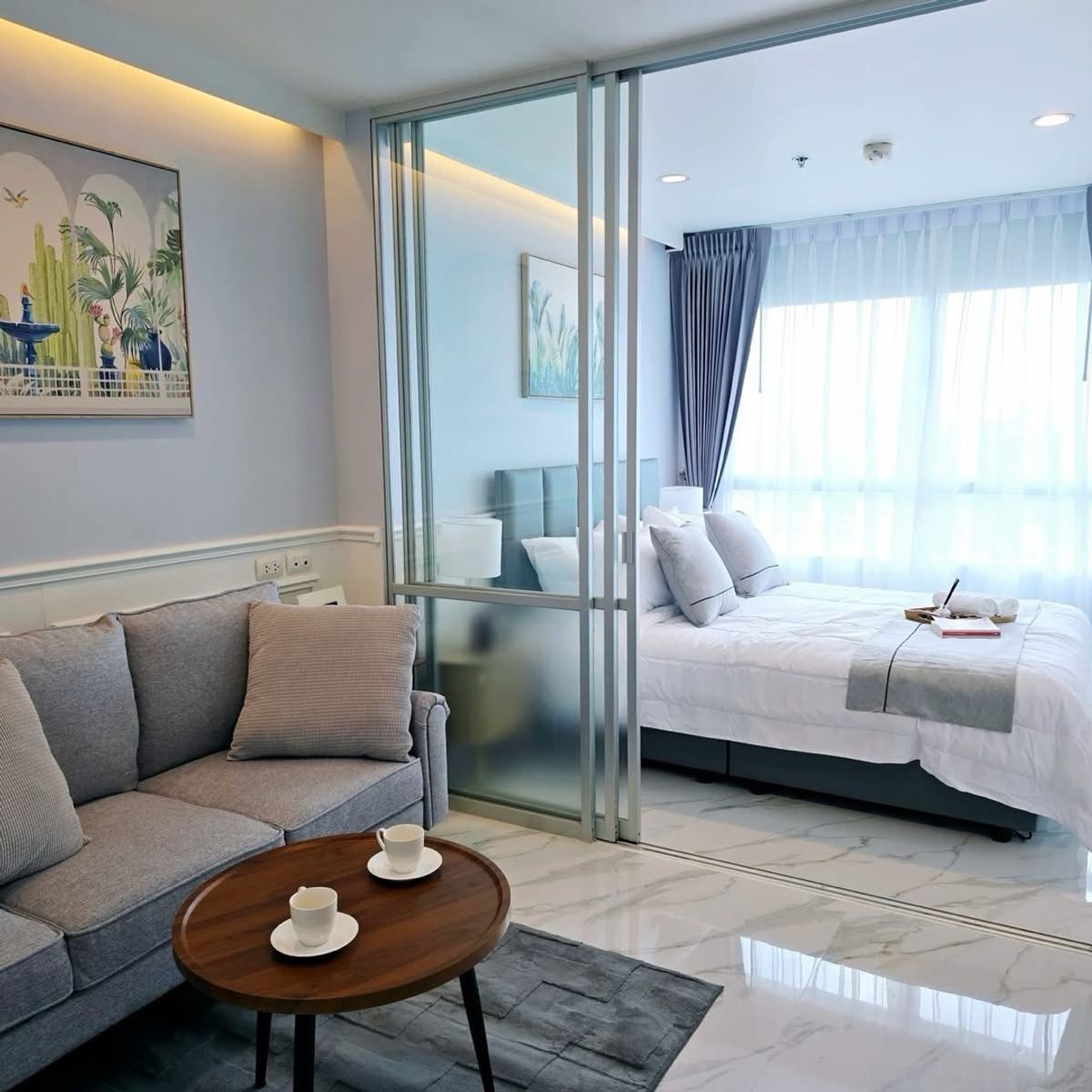 For SaleCondoPattaya, Bangsaen, Chonburi : 📍 Lumpini Seaview Jomtien (Lumpini Seaview Jomtien)Building D, 26th floor | Full sea view