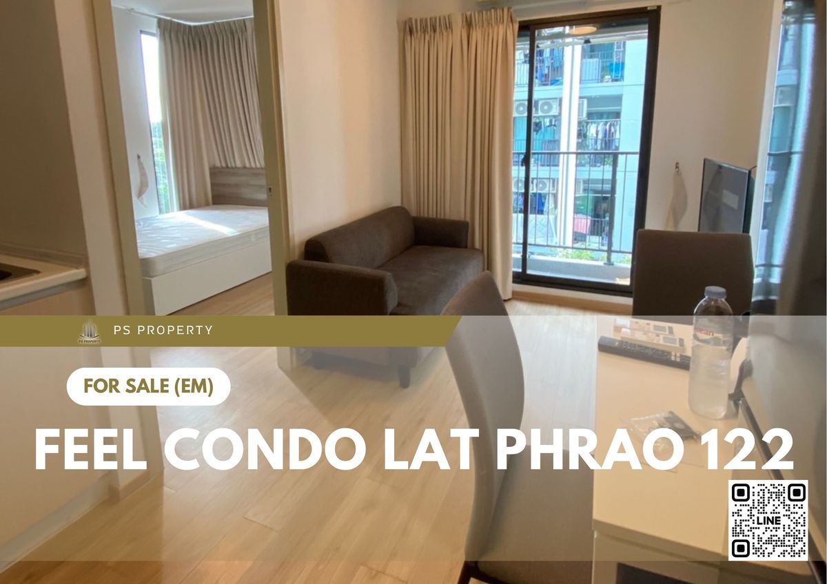 For SaleCondoLadprao101, Happy Land, The Mall Bang Kapi : Urgent sale 🔥 Feel Condo Lat Phrao 122 🔥 Near MRT Lat Phrao 101, fully furnished and equipped with appliances.