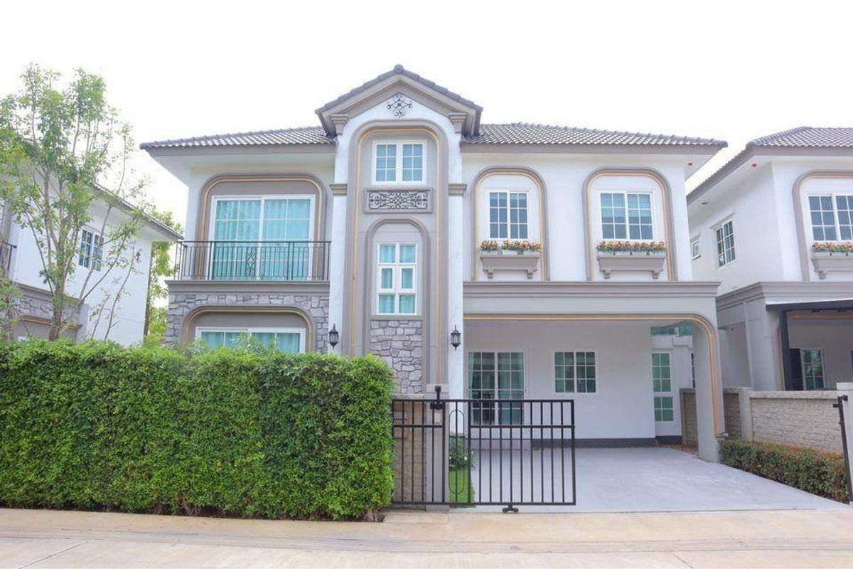 For RentHouseSamut Prakan,Samrong : Rent a detached house Gran Dio Village, Bang Na Km. 5, beautiful house (N.1861)