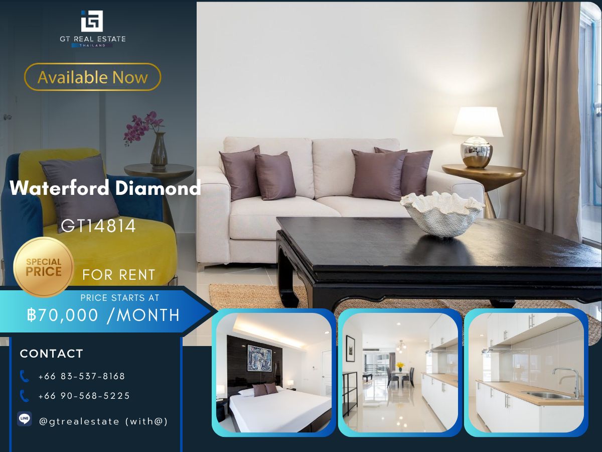 ให้เช่าคอนโดสุขุมวิท อโศก ทองหล่อ : คอนโด Waterford Diamond เดินทางสะดวก ใกล้รถไฟฟ้าบีทีเอส มีรถรับส่ง ห้องสวย เฟอร์นิเจอร์ครบ พร้อมอยู่!