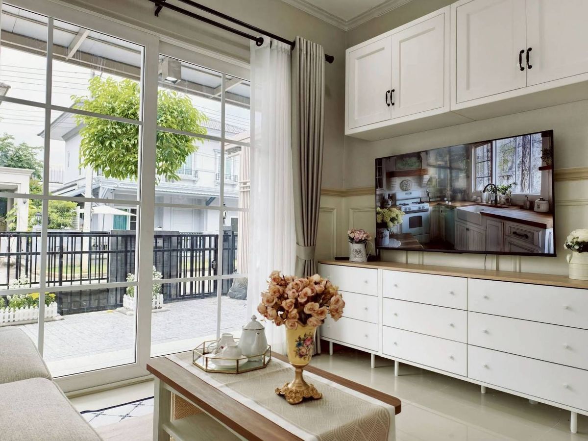 For RentHousePathum Thani,Rangsit, Thammasat : 💥CP-9032💥 2-story detached house for rent, Grandio Vibhavadi-Rangsit project, fully furnished, ready to move in 👉 Add Line @expertcondo