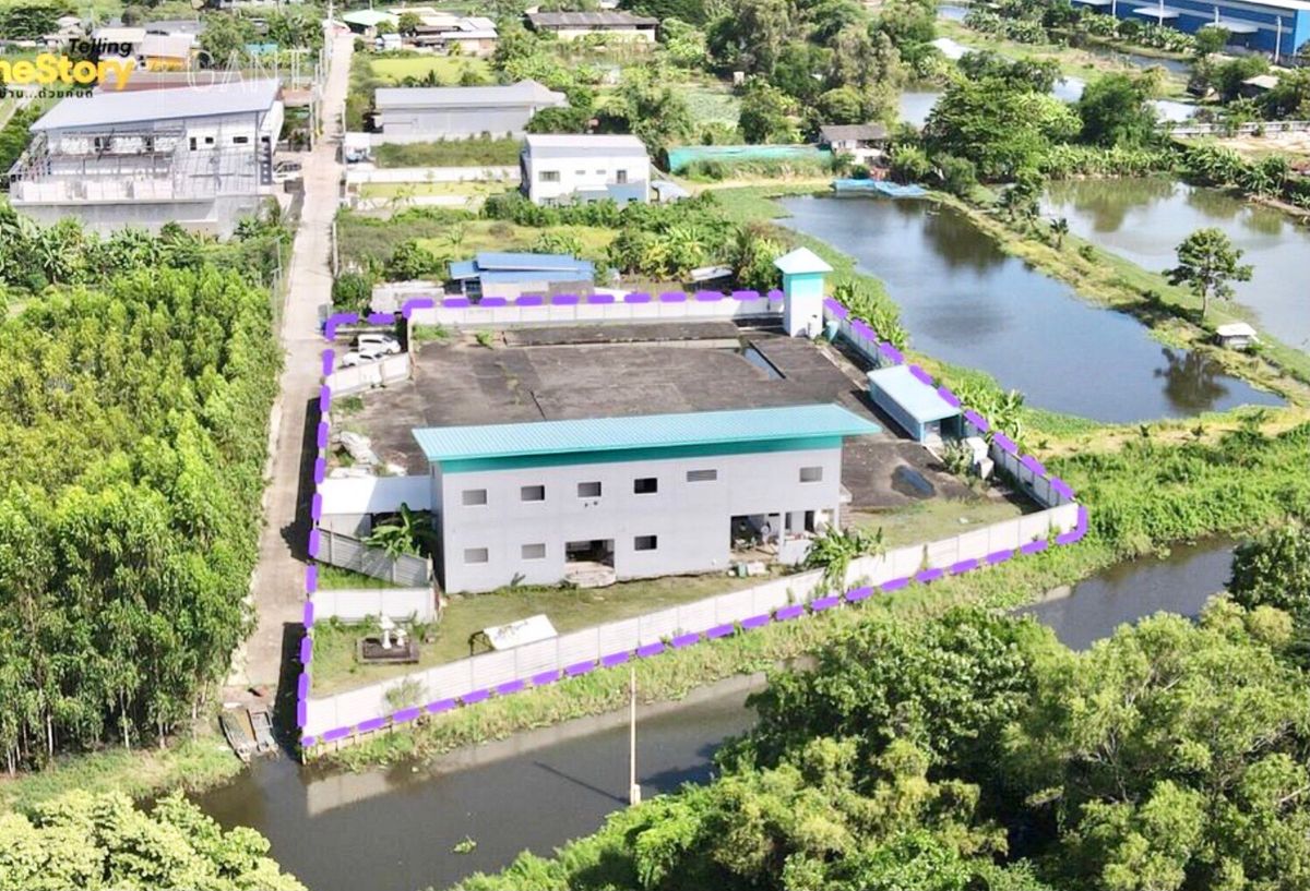 For SaleFactoryLadkrabang, Suwannaphum Airport : Land for sale, purple, developed With a factory building The owner is a German engineer. Design by yourself. Download trailer. Near motorway Near Suvarnabhumi Airport
